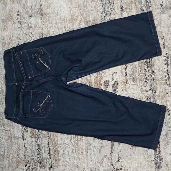 Lee Riders Navy Blue Denim Capri Jeans Size 4M - Picture 8 of 14